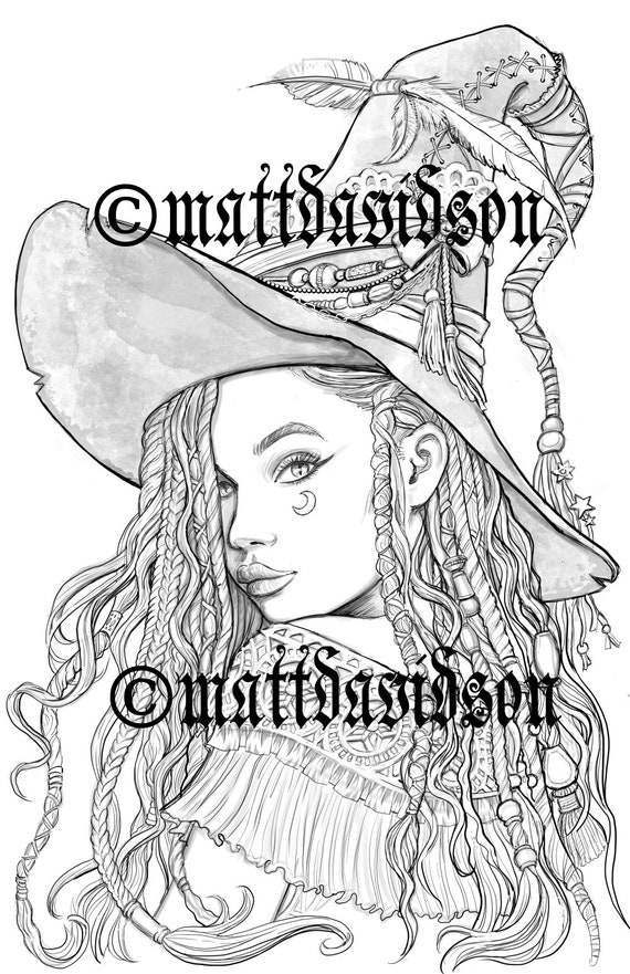 BEAUTIFUL WITCHES Coloring Book by Adult Coloring Books