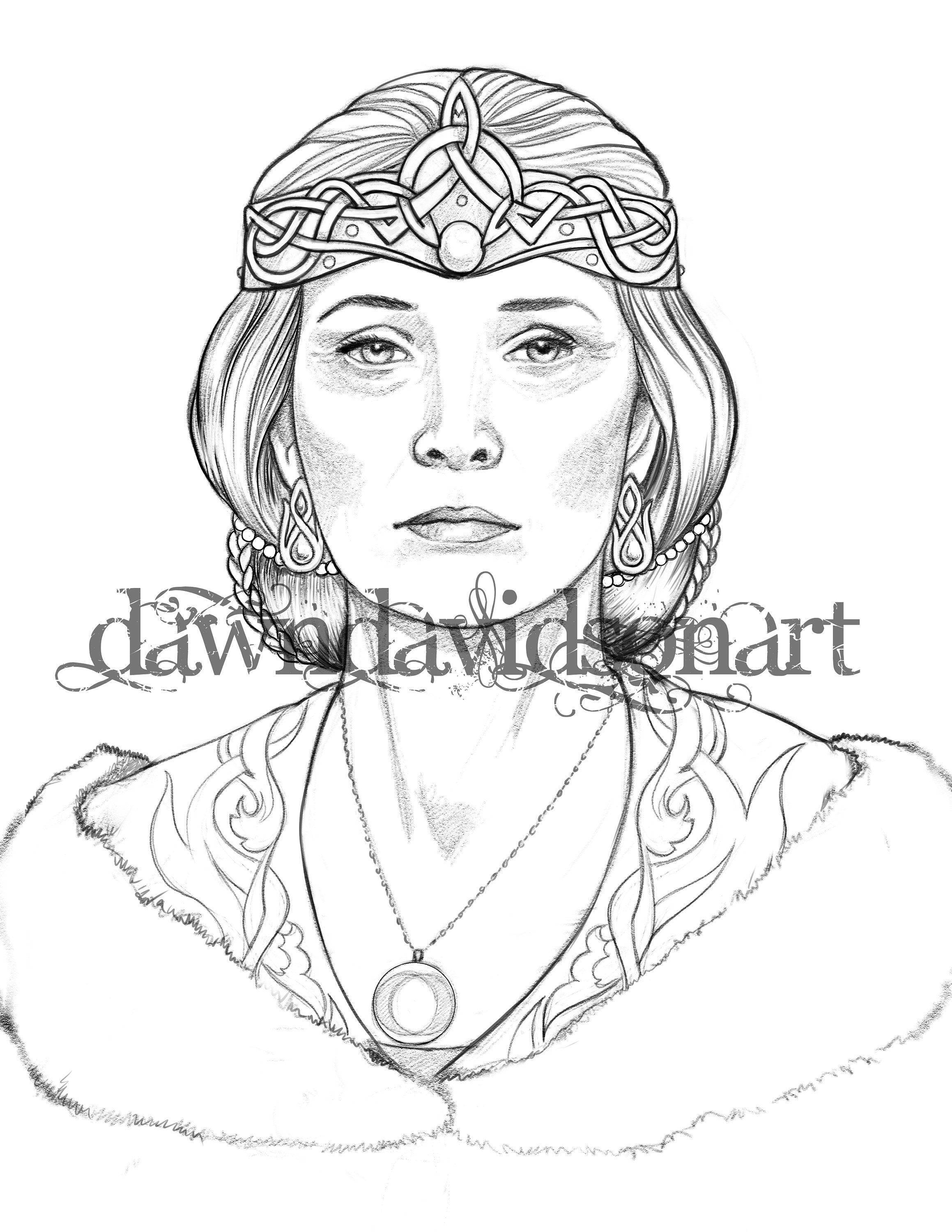 northern queen coloring page printable colouring for etsy israel