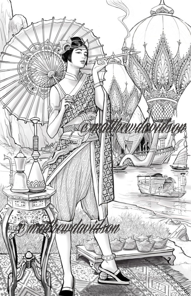 Madame Saranyu Kleurplaten Volwassen Kleurplaat Kleurplaat Etsy