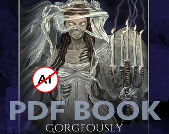 Gorgeously Gothic, Halloween Horror Adult PDF Coloring Book, Matthew Davidson, printable download, Spooktober