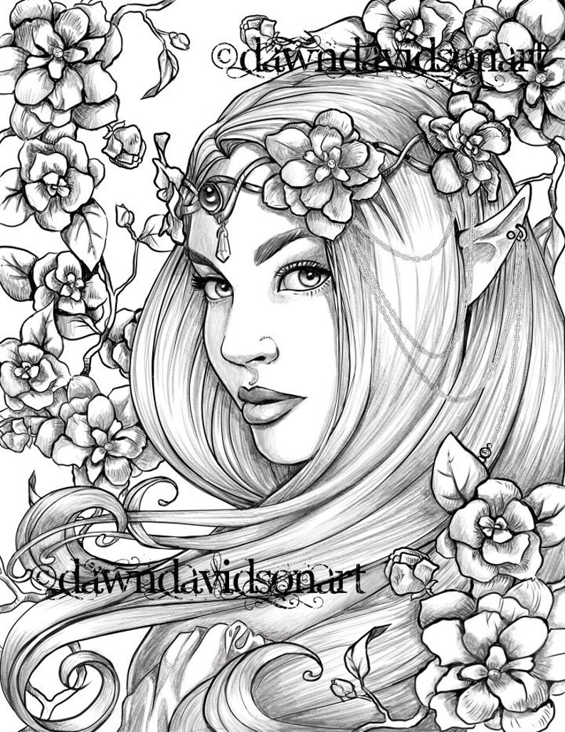 Freckles The Fairy Coloring Page Printable Colouring For Etsy