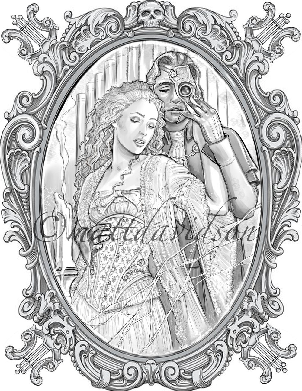 Gothic Horror 5-pack, Strong Women, Halloween, Adult Coloring Pages ...
