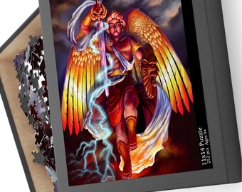 Archangel Puzzle, art by Dawn Davidson, angel art, illustration (120, 252, 500-Piece)