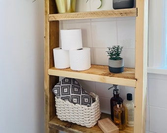 Bathroom Ladder Shelf | Rustic Shelving | Reclaimed Wood | THE STAN