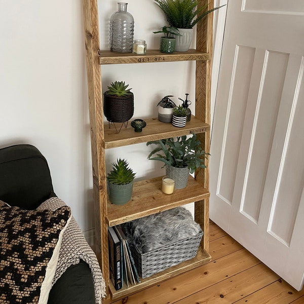 5 Tier Ladder Shelf | Rustic Shelving | Reclaimed Wood | THE PISA