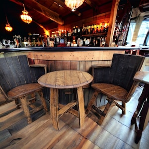 Handcrafted Oak Whiskey Barrel Coffee Table - Scottish Highlands