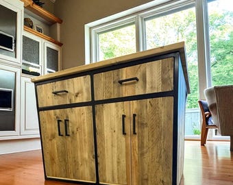Kitchen Island Custom Made From Reclaimed Sustainable Timber | THE SAINTHILL
