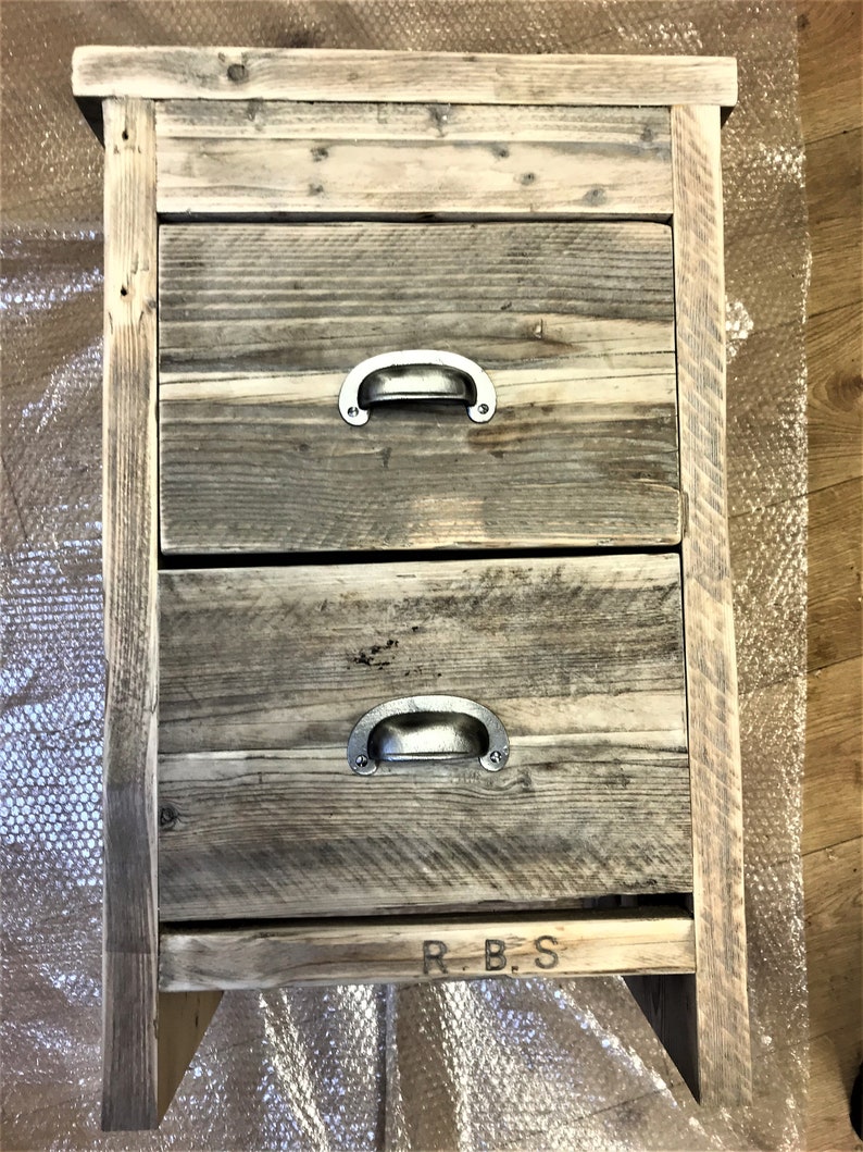 Bedroom Side Table Office Storage Unit Using Reclaimed Etsy