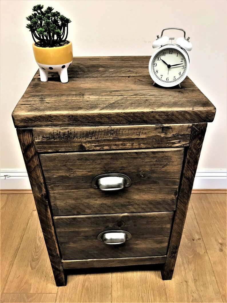 Bedroom Side Table Office Storage Unit Using Reclaimed Etsy