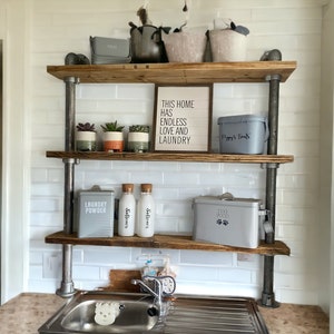 Scaffold Board & Tube Shelf Shelving. Reclaimed Industrial shelving | THE BRONX