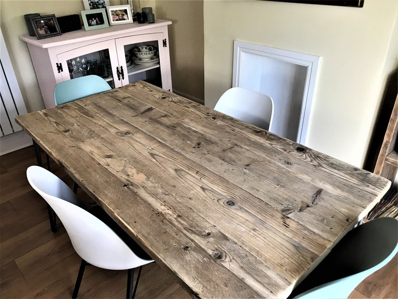 Dining Table Custom Made From Reclaimed Scaffold Boards For Etsy