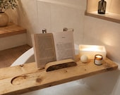 Badewannenablage aus Holz - Badregal/Baderegal/Baderegal/Baderegal/Weinhalter | DIE WOOLSTON