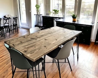 Dining Table, Custom Made From Reclaimed Scaffold Boards For Rustic, Industrial Look | THE RICHFIELD