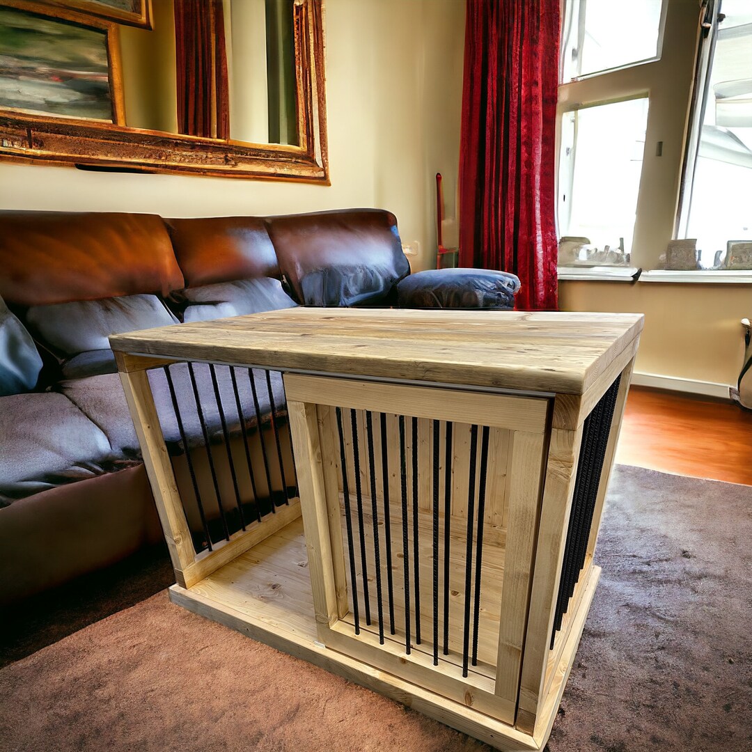Beautiful view of Wood Dog Crate Headboard Designs