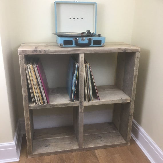 Vinyl Record Storage Unit Bookshelf Using Reclaimed Wooden Etsy
