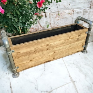 Reclaimed Scaffold Planter | Rectangular Garden Planter | Office Planter| THE CAMDEN