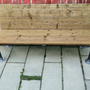 Outdoor Garden Bench Sofa Scaffold Board Reclaimed | THE SHEMMETT