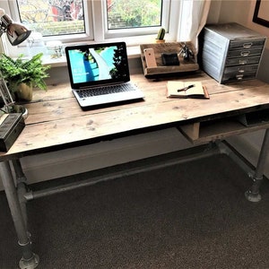 Ashwood Desk Rustic Desk Office Desk, Custom Made From Reclaimed Scaffold Boards For Rustic, Industrial Look THE ROBIN image 4