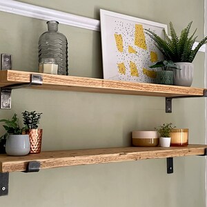 Rustic Scaffold Board Shelving Using Reclaimed Scaffold Boards. These Industrial Shelf&#39;s Are Made To Order | THE PILTON
