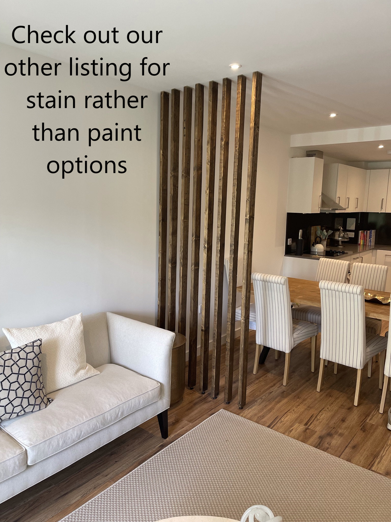 Painted Wooden Wall Partition Room Divider Floor to Etsy