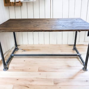 Ashwood Desk Rustic Desk Office Desk, Custom Made From Reclaimed Scaffold Boards For Rustic, Industrial Look THE ROBIN image 1