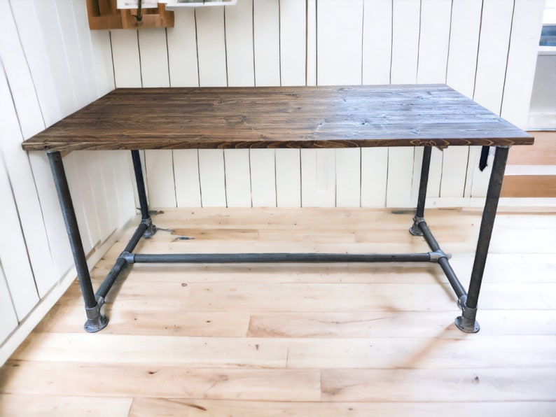 Ashwood Desk Rustic Desk Office Desk, Custom Made From Reclaimed Scaffold Boards For Rustic, Industrial Look THE ROBIN image 1