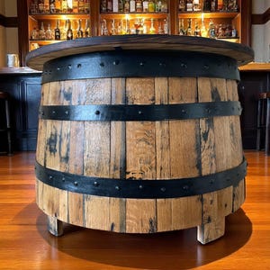 Oak Whiskey Barrel Coffee Table |  Whisky Barrel Coffee Table | THE PORTER