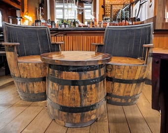 Oak Whiskey Barrel Coffee Table - THE PORTER