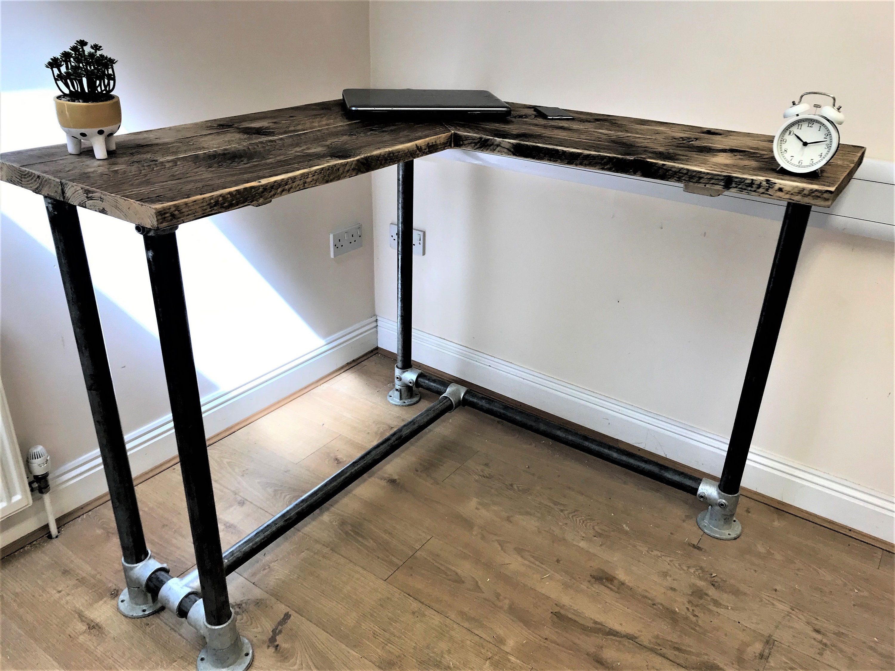 Standing Corner Desk Bar Desk Office Desk Custom Made From Etsy