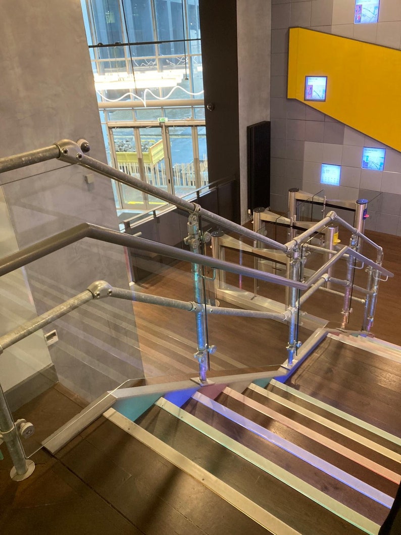Very Colorful Handrail Industrial Pipe Handrail Guardrail for Pubs, Bars & Cafe's Offices ...