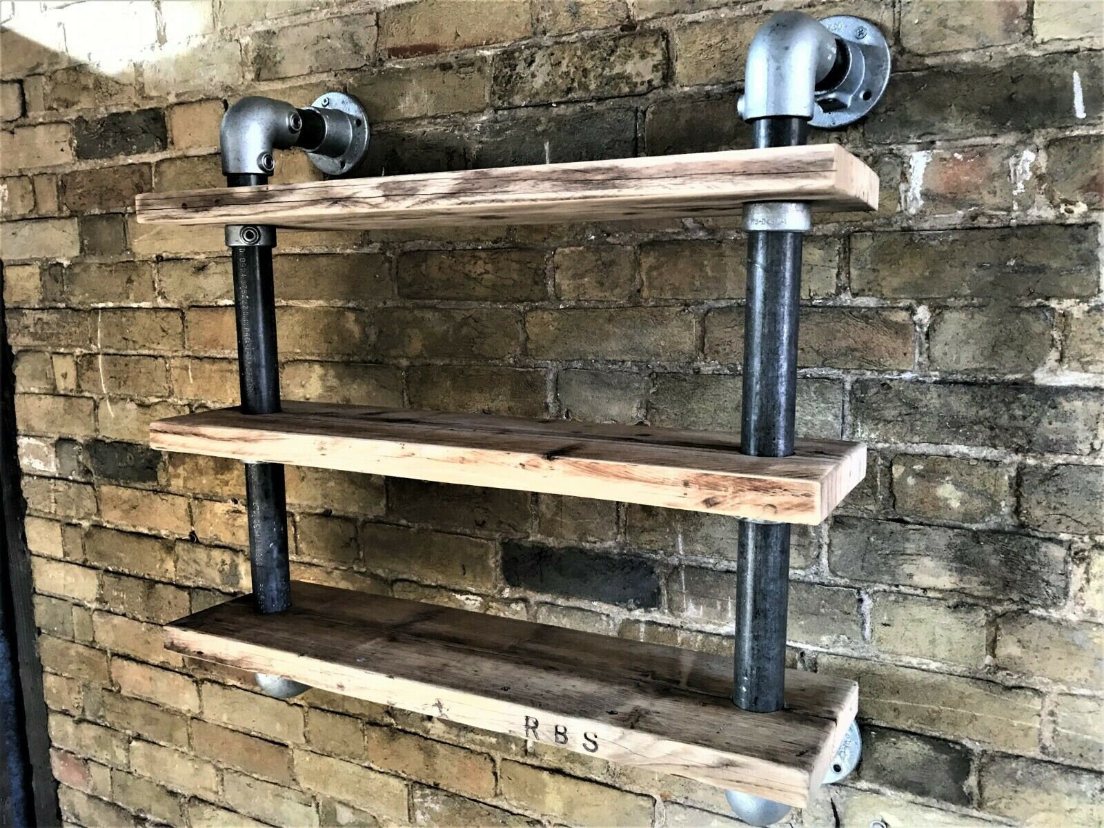 Wall Mounted Shelving Scaffold Board Tube Shelf Shelving. Etsy UK