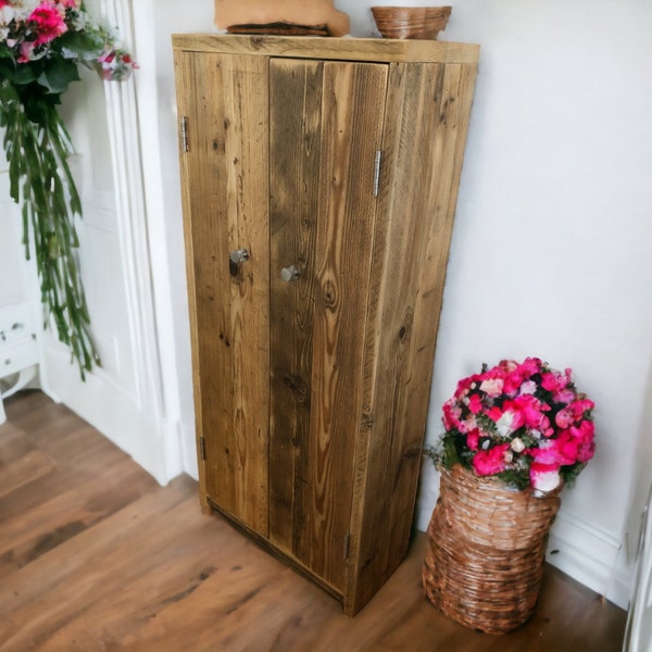 Tall Shoe Cupboard | Rustic Mudroom Storage | Reclaimed Wood | THE VILNIUS