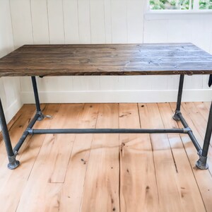 Ashwood Desk Rustic Desk Office Desk, Custom Made From Reclaimed Scaffold Boards For Rustic, Industrial Look THE ROBIN image 3