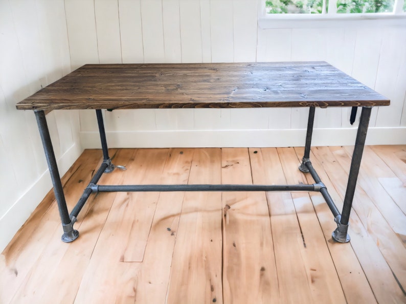 Ashwood Desk Rustic Desk Office Desk, Custom Made From Reclaimed Scaffold Boards For Rustic, Industrial Look THE ROBIN image 3