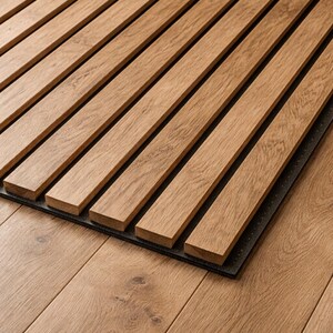 Acoustic Wood Wall Panels | Wooden Slat Wall | Wall Art | Solid Reclaimed Wood | THE CHICHESTER image 10