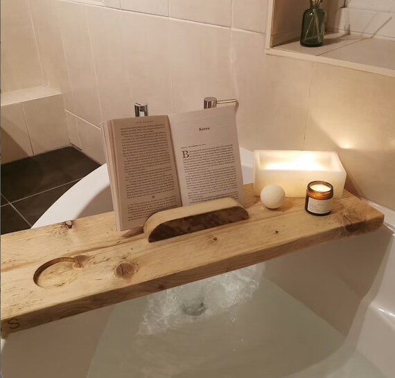 Wooden Scaffold Board Bath Tray Bath Caddy/bath Shelf/bath Board/wine  Holder 