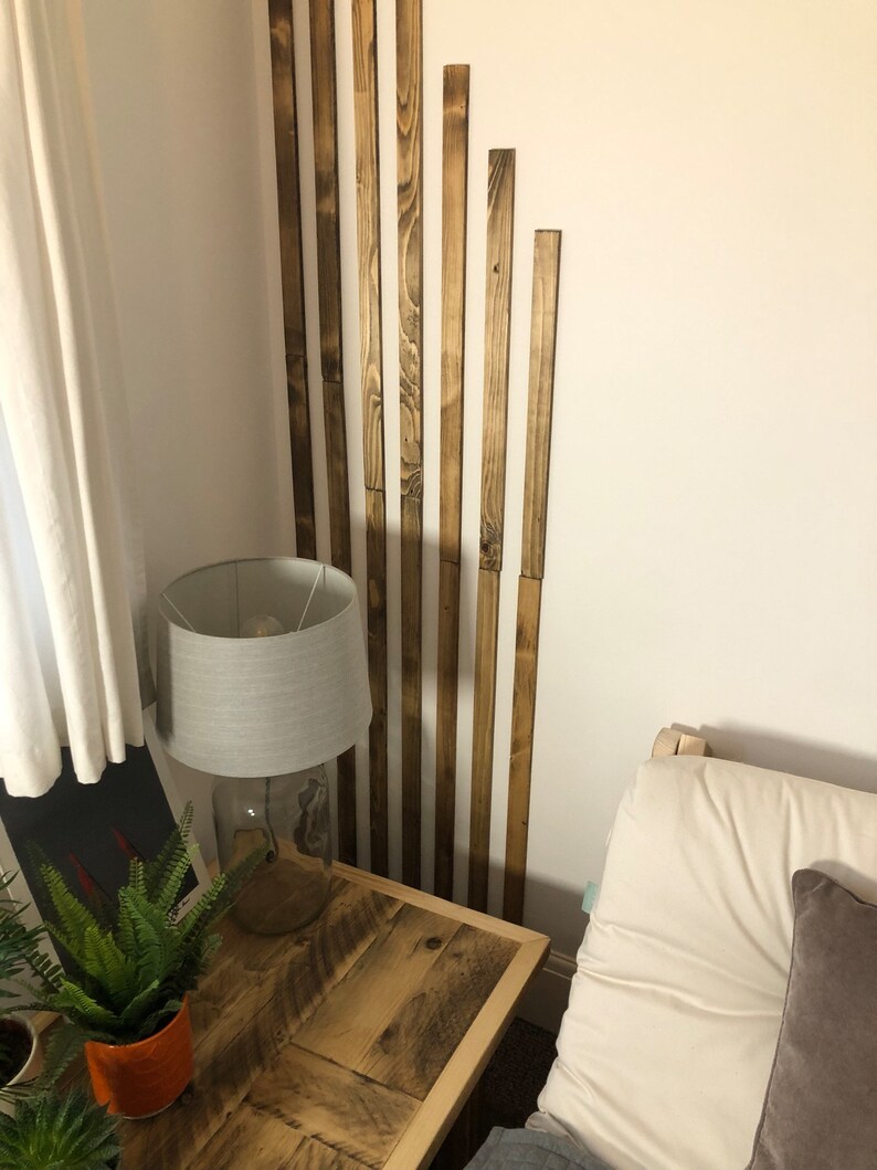 Wooden Slat Wall Wall Art Solid Reclaimed Wood Etsy