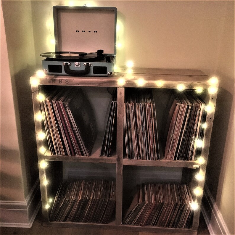 Vinyl Record Storage Unit/bookshelf Using Reclaimed Wooden Etsy UK