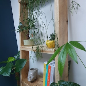 leaning shelves