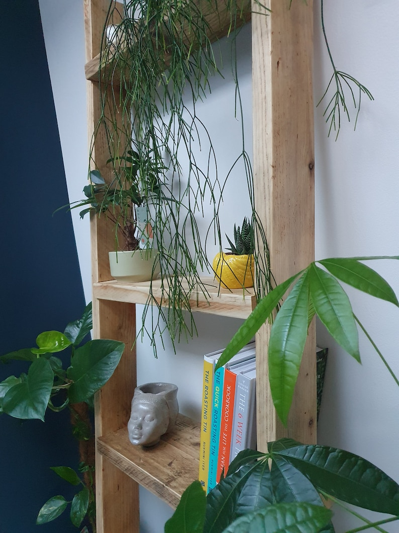 leaning shelves