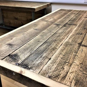 Ashwood Desk Rustic Desk Office Desk, Custom Made From Reclaimed Scaffold Boards For Rustic, Industrial Look THE ROBIN image 9