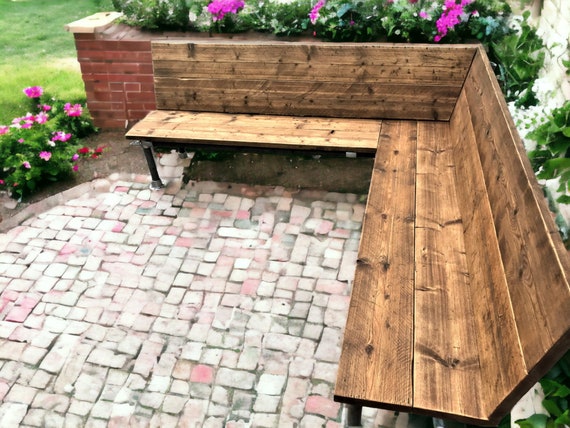 Outside corner online bench