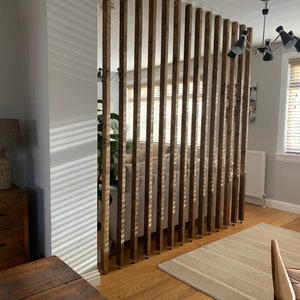 Wooden Wall Partition | Room Divider kit diy | Floor To Ceiling Wooden Slats