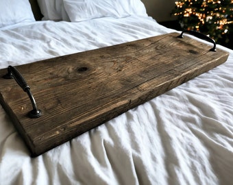 Wooden Bed Tray - Bed Board - Made From Reclaimed Scaffold Board | THE STONEHAM