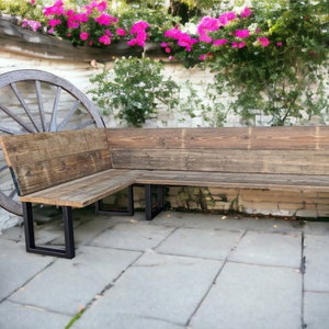 Outdoor Garden Corner Bench Sofa Scaffold board - Garden Furniture  | THE TIMMS