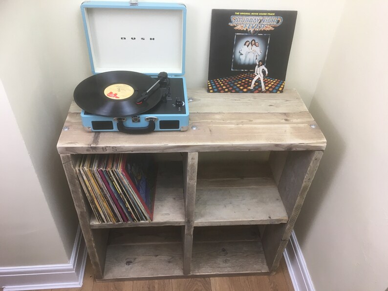 Vinyl Record Storage Unit/bookshelf Using Reclaimed Wooden Etsy UK