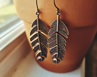 Copper Leaf Earrings.