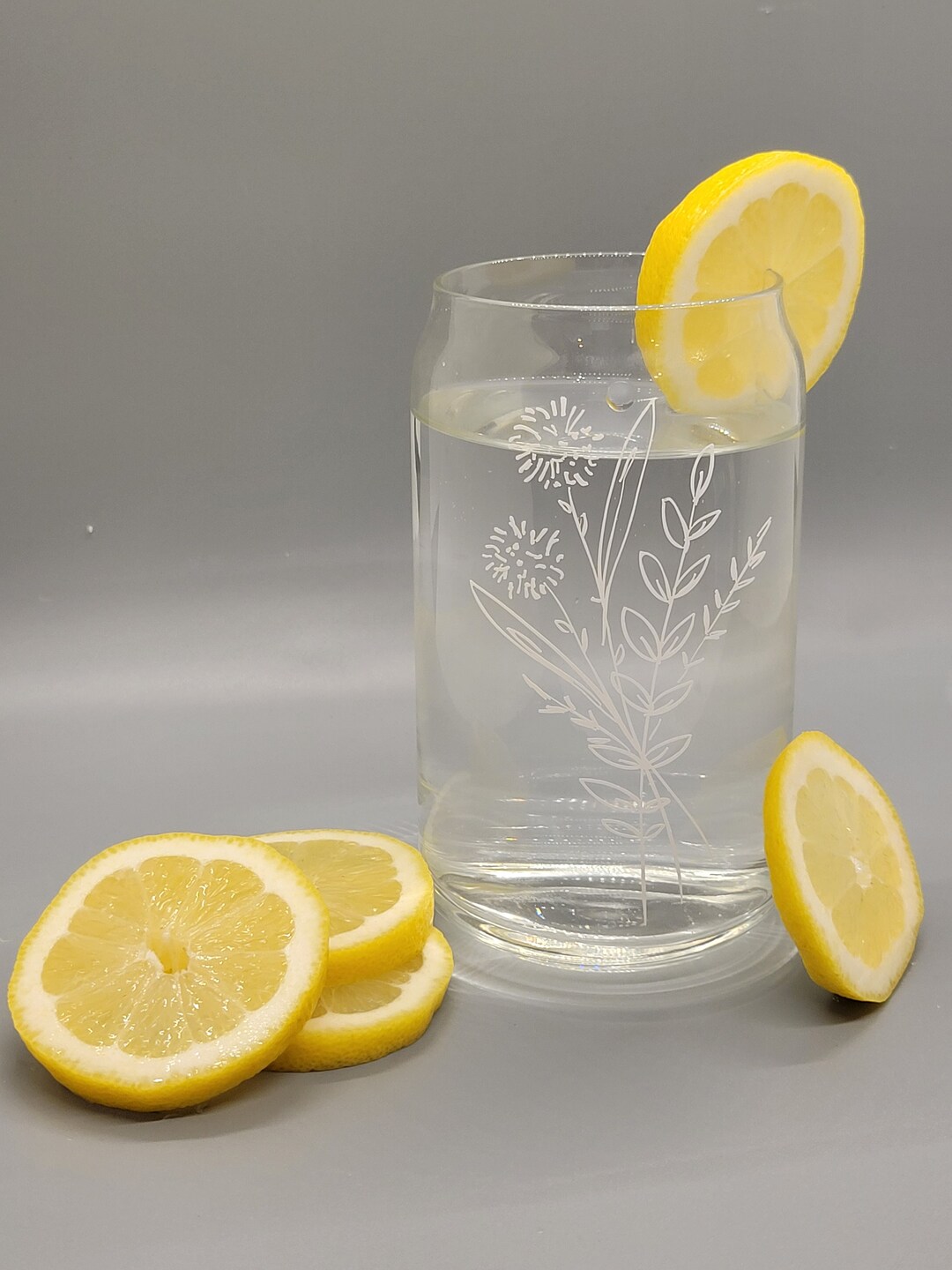 Wildflower Beer Can Glass bamboo Lid, Glass Mug Tbrookecandles Etsy