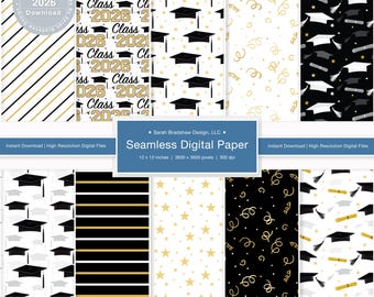 Seamless Graduation Digital Paper. Class of 2026 Download. High School Graduation. College Graduation. Graduation Paper. Digital download.