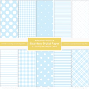 Carta digitale senza soluzione di continuità. Modello digitale. Carta digitale azzurra. Blu pastello. Plaid blu. Percalle blu. Baby shower blu. Carta digitale